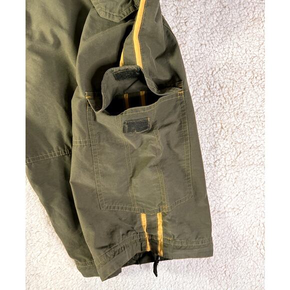 REPUTATION MENS OLIVE GREEN & YELLOW ACTIVEWEAR ZIPPER FLY SHORTS SIZE LARGE - Picture 7 of 11
